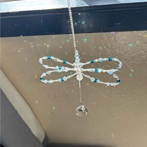 Crystal Beaded Dragonfly Suncatcher.